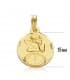 Médaille Ange  avec Horloge Ronde  or 18k