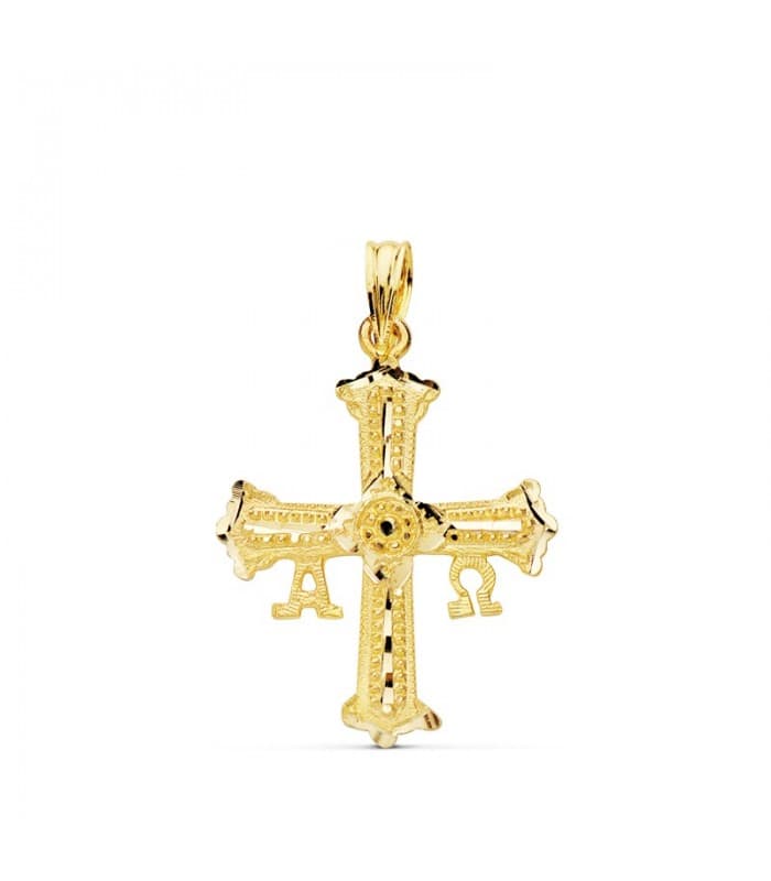 Croce di Covadonga oro giallo 18kt 24mm, simbolo della vittoria