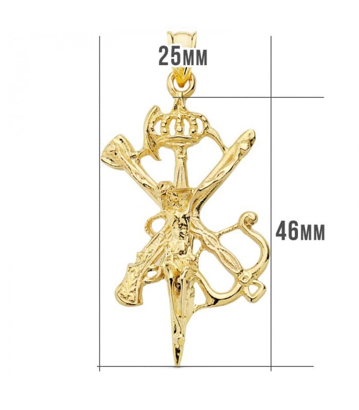 Christ de la Légion Couronne Or 18K 45 mm