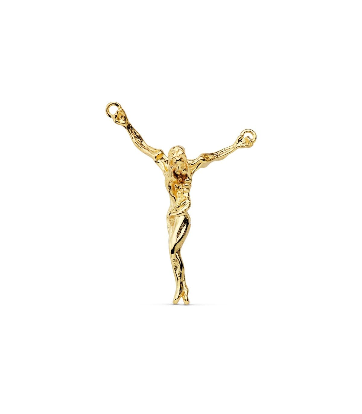 Ciondolo Cristo di Dalí oro giallo 18Kt 38 mm - Crocifisso d'oro massiccio per uomo