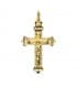 Religiöses Kruzifix – orthodoxes Kreuz aus Gelbgold 750 – christliches Symbol und Schmuck