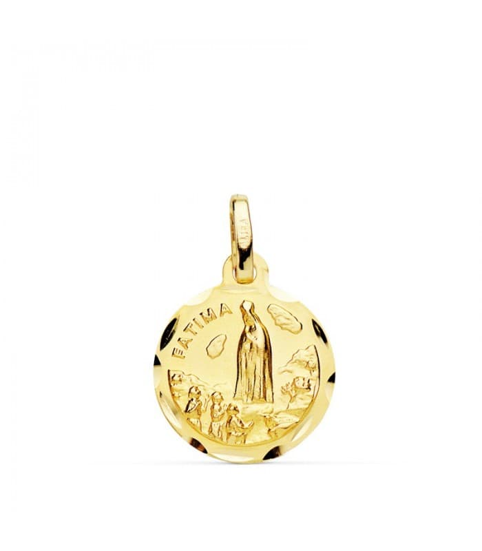 Médaille Vierge de Fatima Or Jaune 18K 12 mm