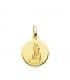 Medalla de la Virgen del Saliente Oro Amarillo 18 Ktes 14 MM