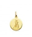 Medalla de la Virgen del Saliente Oro Amarillo 18 Ktes 14 MM