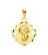 Medalla Virgen Niña Calada Oro Amarillo 18K joya personalizada comunión