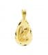 Medalla Virgen Niña Matizada Oro Amarillo 18 K 19 MM