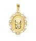 Virgen Niña Cerco Oro Amarillo 18 K 23 MM