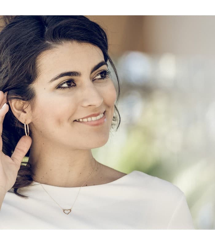 Gargantilla Collar de mujer Corazón Oro 18k
