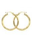 Créoles Creuses Brillant Or Jaune 18 K 29 MM