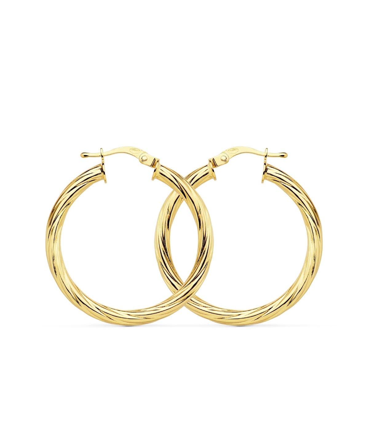 Créoles Creuses Brillant Or Jaune 18 K 29 MM