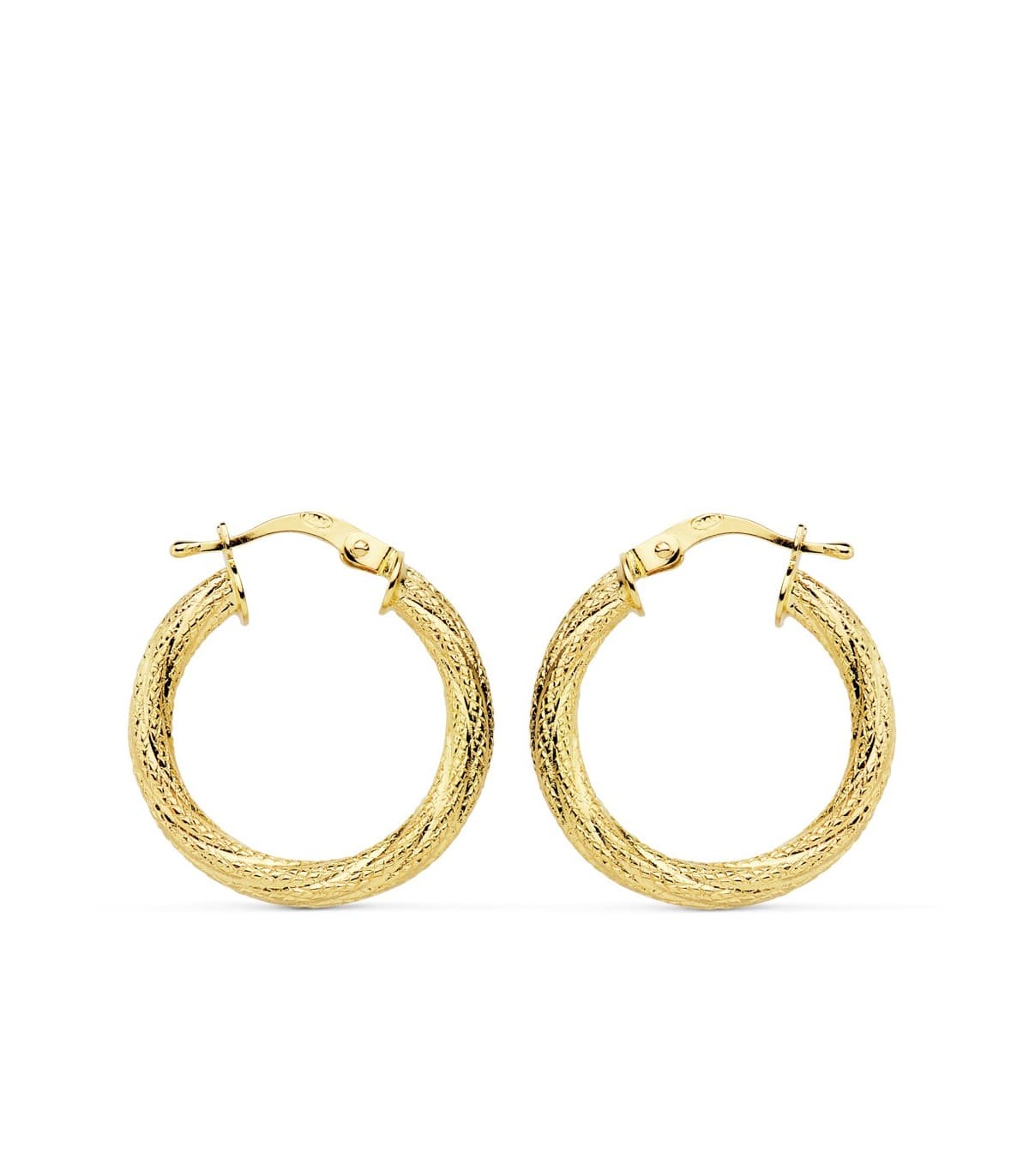 Aros Grano Oro Amarillo 18 K 21 MM - Pendientes aros para mujer. Joyería online