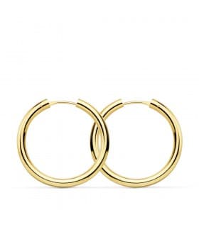 Pendientes aro de oro amarillo Melisa 24mm 18 Ktes