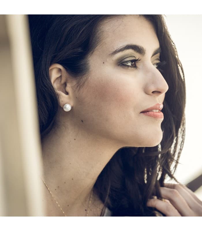Pendientes mujer Oro 18 kilates perlas cultivadas australianas