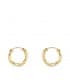 Créoles Creuses Torsadées Or Jaune 18 K 12 MM