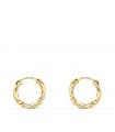 Créoles Creuses Torsadées Or Jaune 18 K 12 MM