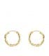 Aros Reliados Lisos Oro Amarillo 18 K 14 MM