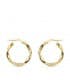 Aros Reliados Oro Amarillo 18 K 20 MM