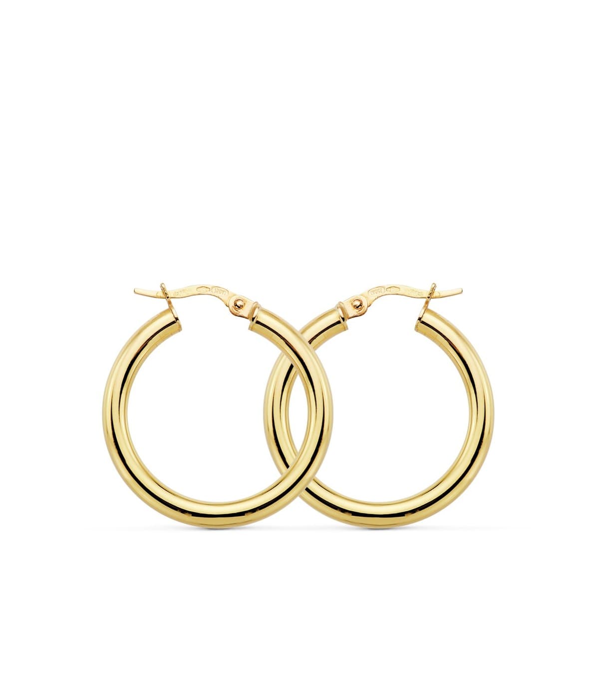 Créoles Rondes Creuses Or Jaune 18 K 26 MM