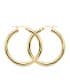Orecchini cerchio canna tonda oro 18 kt 30x3 mm