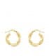 Créoles Tressées Or Jaune 18 K 17 MM