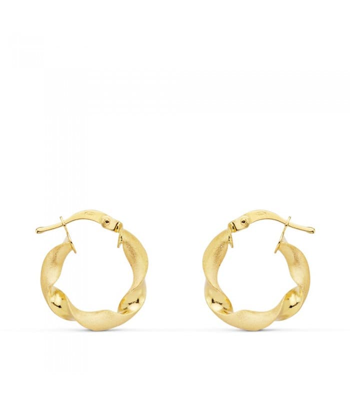 Créoles Tressées Or Jaune 18 K 17 MM