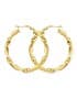 Aros Gallonados Oro Amarillo 18 K 31 MM