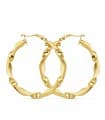Créoles Tressées Or Jaune 18 K 31 MM