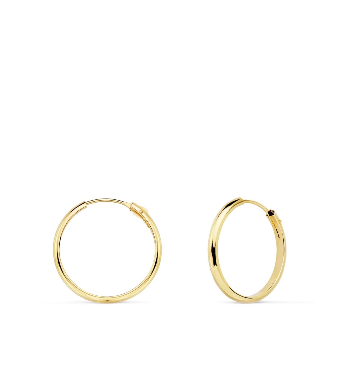 Créoles or jaune Lupita 18mm 18 Carats