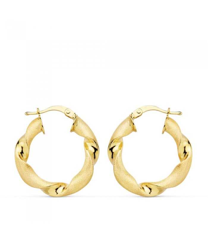 Créoles Tressées Or Jaune 18 K 23 MM