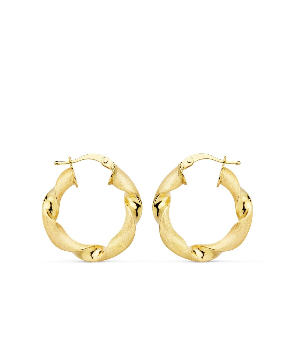 Orecchini cerchio Trochon oro giallo 18kt 23 mm, cerchi spessi