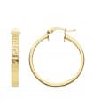 Aros Greca Huecos Oro Amarillo 18 K 28 MM