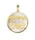 Pendentif Nacre Mamá Or Jaune 18K Silhouettes Garçon Fille 20mm