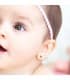 Boucles d'oreilles enfant en or jaune Lara 4 mm 18 Carats, zircones