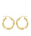 Créoles Tressées Or Jaune 18 K 22 MM