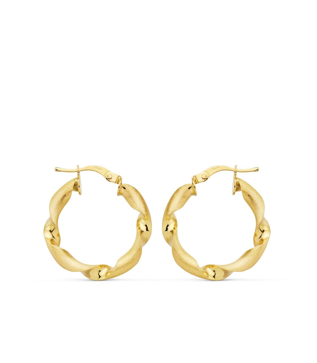 Aros Gallonados Oro Amarillo 18 K 22 MM