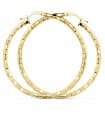 Créoles Facettées Carré Or Jaune 18 K 44 MM