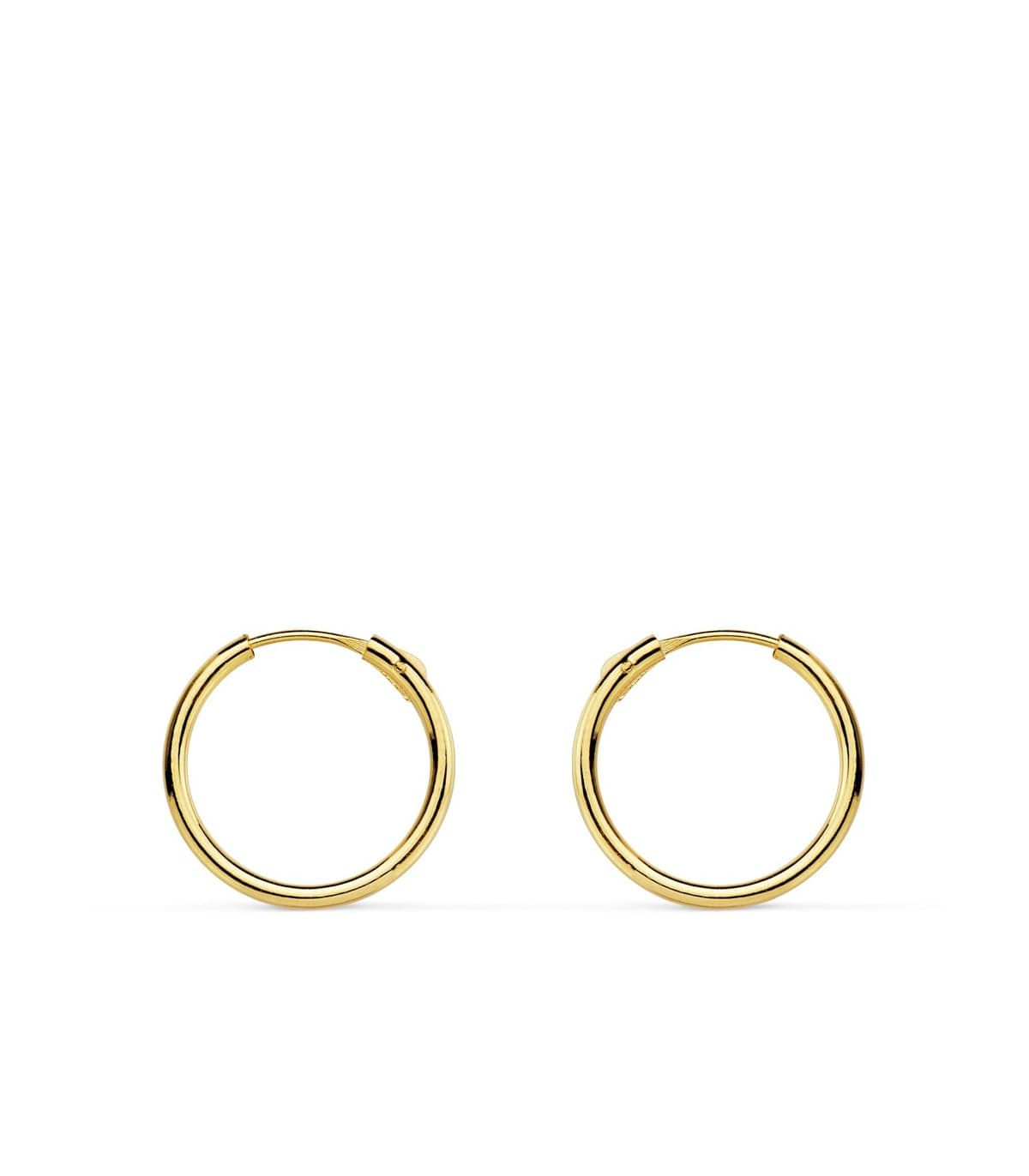 Pendientes aro de oro amarillo Melisa 14mm 18 Ktes