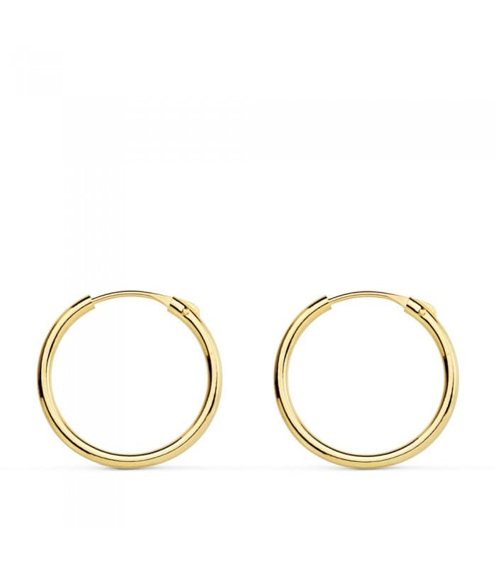 Pendientes aro de oro amarillo Melisa 15mm 18 Ktes