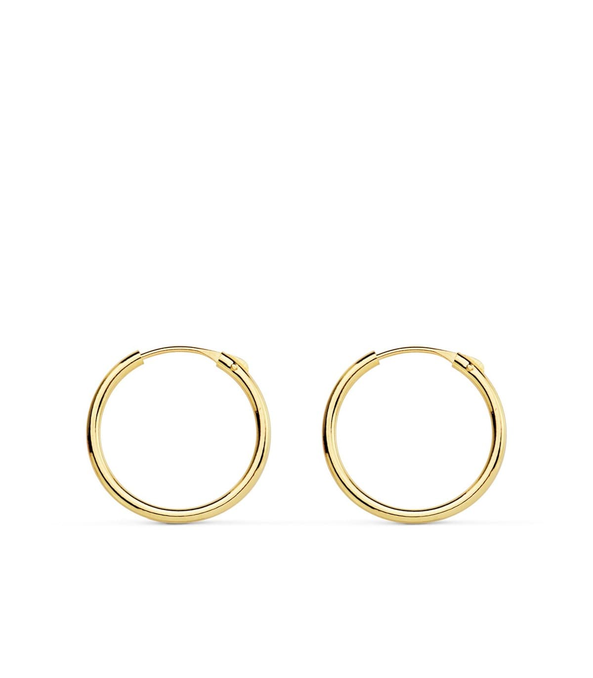 Pendientes aro de oro amarillo Melisa 15mm 18 Ktes
