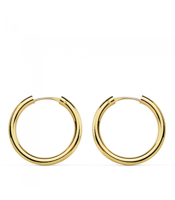 Pendientes  oro amarillo Muriel 18mm 18 Ktes