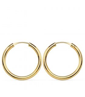 Pendientes aro de oro amarillo Melisa 20mm 18 Ktes