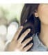 Pendientes de mujer chaton garras circonitas brillantes oro 18 kilates