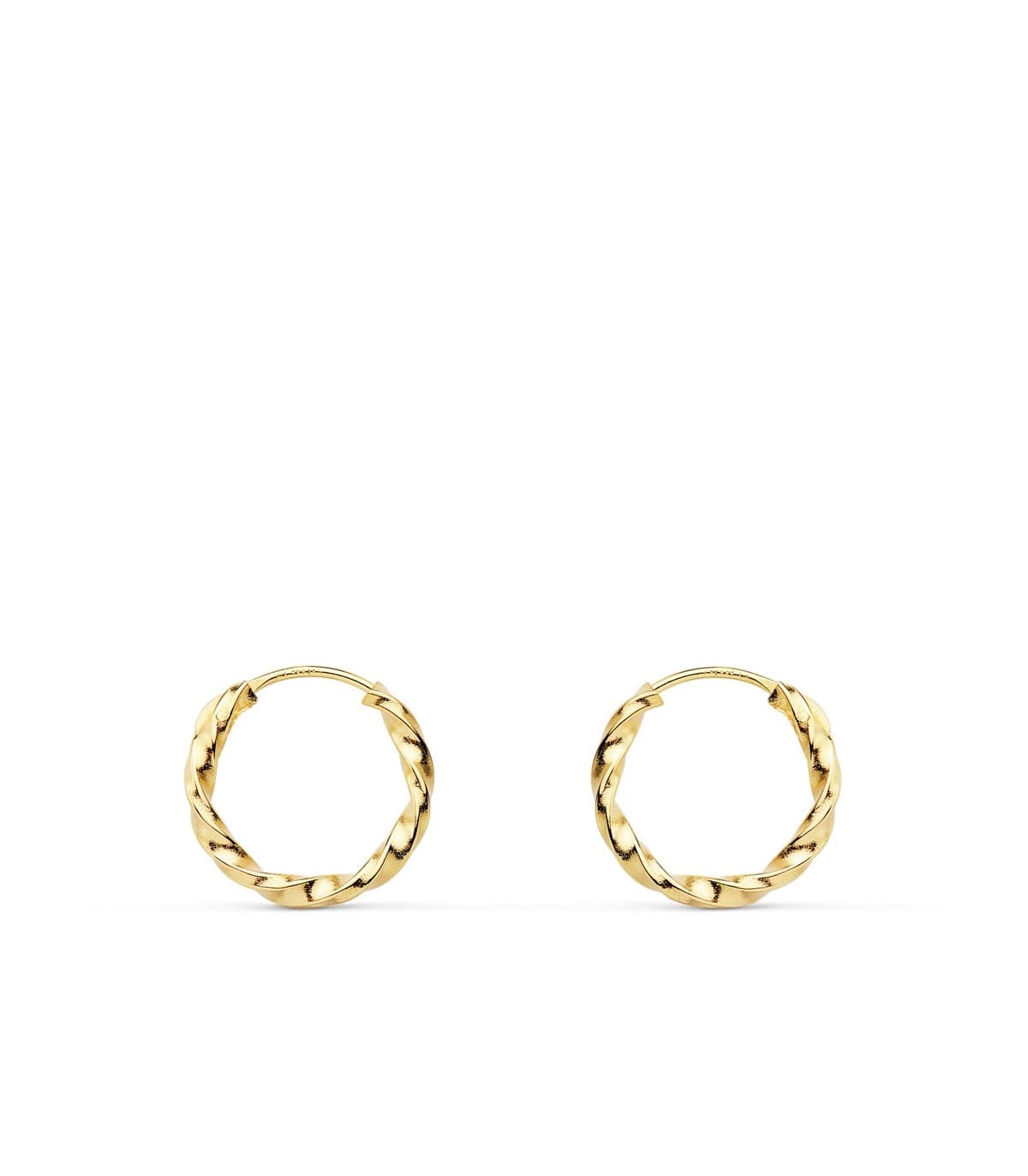 Créoles Torsadées Or Jaune 18 K 12 MM