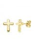 Pendientes Cruz Oro Amarillo 18 K 9 MM
