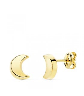 Pendientes Media Luna Oro Amarillo 5 MM