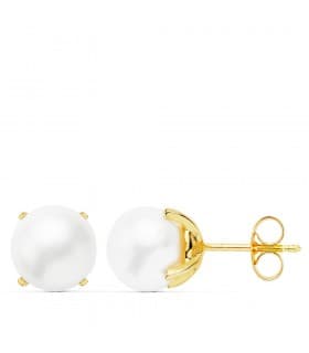 Pendientes Kimi Perlas Akoya Oro 18 K 8,5MM