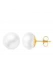 Boucles d'oreilles Perles Baroques Amy Or Jaune 18 K 10 MM