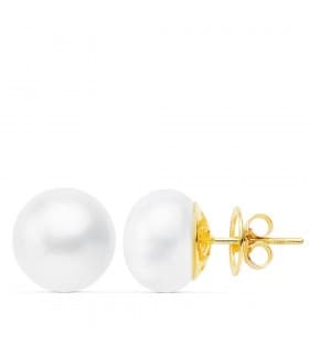 Boucles d'oreilles Amelie Perle de Culture Or Jaune 18 K 13 MM
