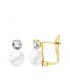 Orecchini Stephanie in oro giallo 750 per la prima comunione, perla bottone 6 mm