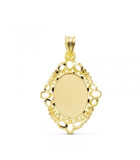 Cerco Calado Oval Oro 18 kilates 31 x 22 mm
